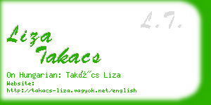 liza takacs business card
